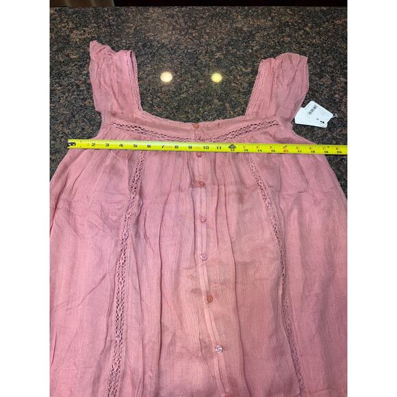 NWT Free People Pink Olivia Gauze Babydoll Dress Size S NWT - Picture 12 of 16